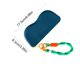 thumbnail image 3 of Funda de gafas de silicona con cremallera y cordón, funda protectora de gafas de sol de bloque de color con paño de limpieza integrado para viajes y transporte diario, 3 of 6