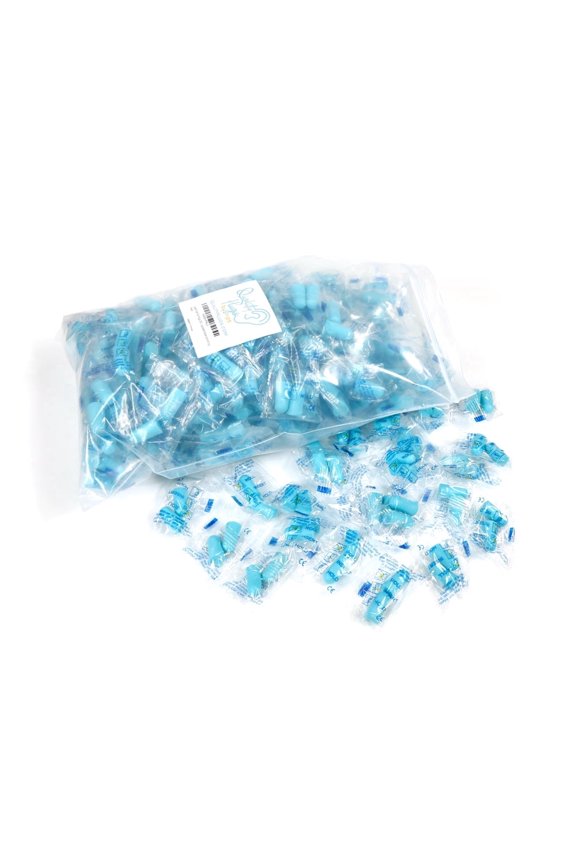 Quality Foam Earplugs - 200 Pairs Bulk Pack - Ideal Ear Plugs for Sleeping, Noise Cancelling, Snoring, Travel, Shooting, Study, Work, Construction, and Safety Hearing Protection - 32 dB NRR - Blue