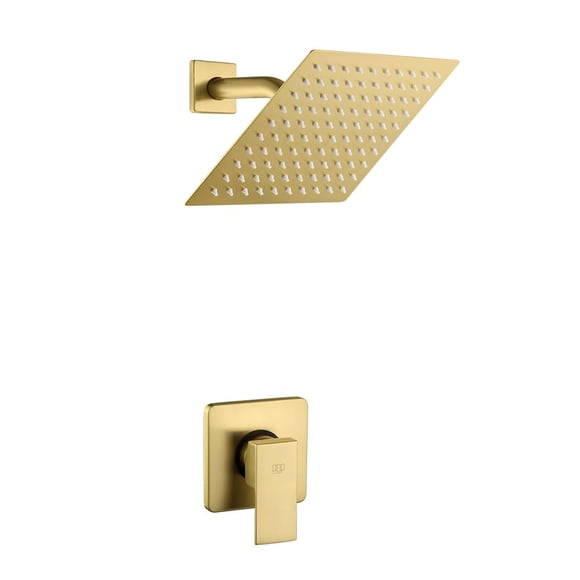 Juego de grifos de ducha POP SANITARYWARE en oro cepillado con cabezal de 20 cm