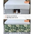 thumbnail image 7 of Palm Leaves Wrap Around Bed Skirts for California King Bed 18" Drop,Bed Skirt with Adjustable Elastic Belt Dust Ruffle Bed Valance for Bedroom Country Summer Botanical Tropical Plants Bed Frame Cover, 7 of 7
