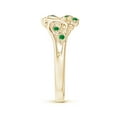 thumbnail image 3 of ANGARA Natural Nature Inspired Pave-Set Emerald Leaf and Vine Ring in 14K Yellow Gold for Women (Size-1.3mm) | May Birthstone, Birthday, Anniversary, Jewelry Gift for Women | Natural Emerald Ring, 3 of 10