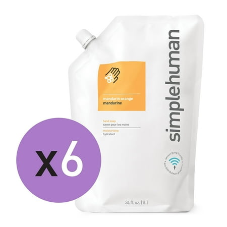 Big Savings On Wovilon Wall Mounted Manual Soap Dispenser Kitchen Bathroom Commercial for Liquid Containers Shampoo Gel Chamber Plastic - (15 oz) 450ml! 2 simplehuman Mandarin Orange Moisturizing Liquid Hand Soap Refill Pouch 34 Fl. Oz. (Pack of 6)