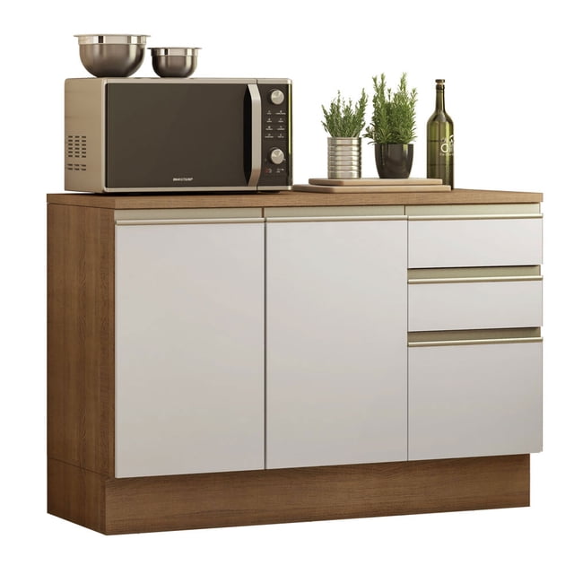 Gabinete Bajo Bufetera Madesa Glamy 120cm Con Encimera MB 08