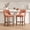 Orange, variant on PORKISS 26" Bar Stools Set of 2, Upholstered Kitchen Island Stools with Hollow Back, Mid-Century Counter Stools with Wood Legs Footrest, Green