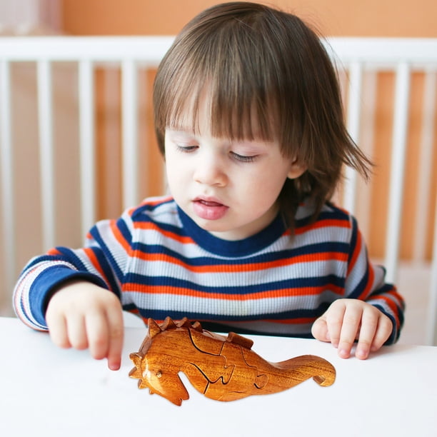 Rompecabezas de madera con animales, juego de inteligencia para niños, rompecabezas de bloques de madera