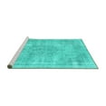 thumbnail image 2 of Ahgly Company Machine Washable Indoor Rectangle Persian Turquoise Blue Traditional Area Rugs, 2' x 4', 2 of 4