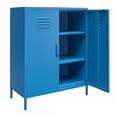 thumbnail image 2 of Novogratz Cache 2 Door Metal Locker-Style Storage Accent Cabinet, Magenta, 2 of 8