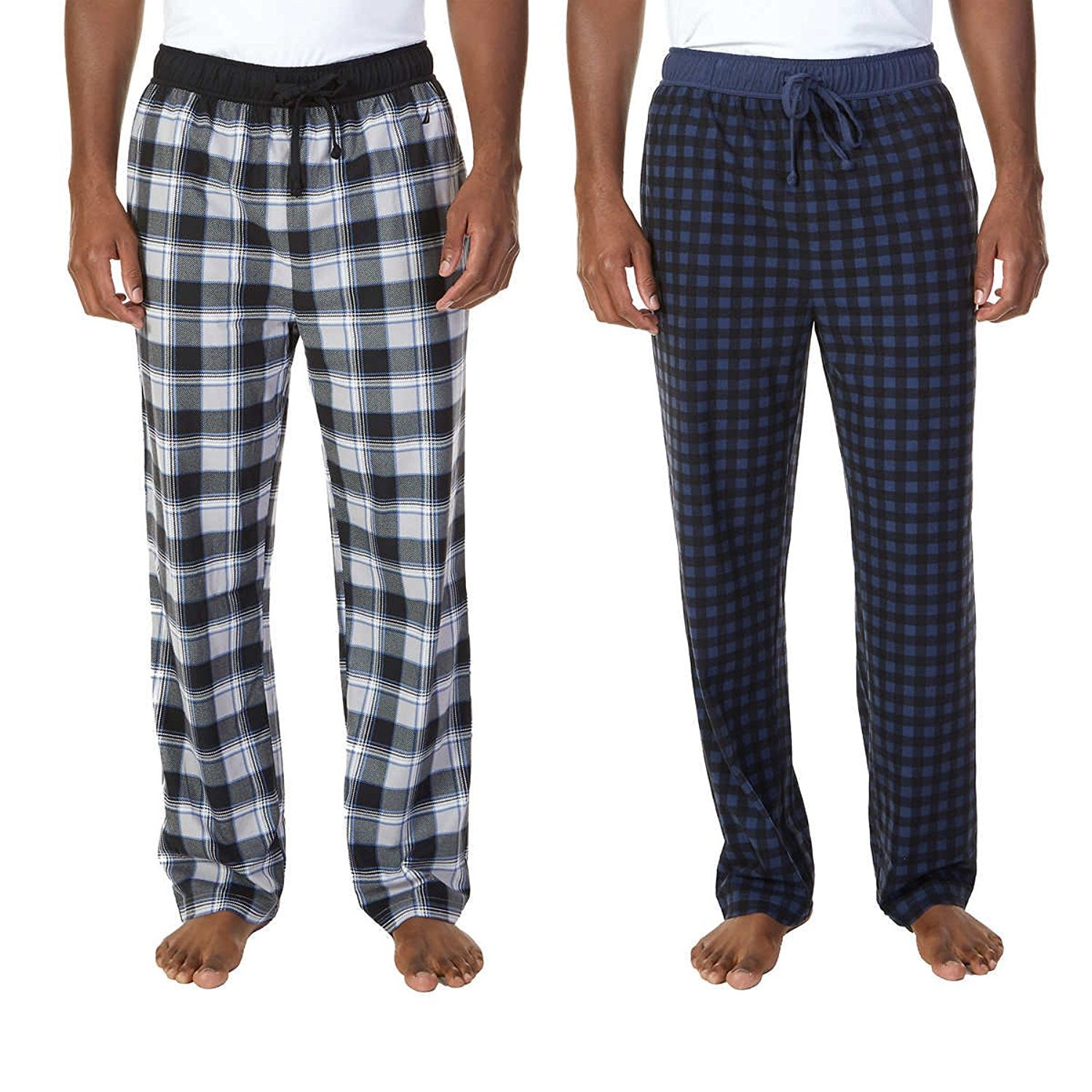 Nautica Mens 2 Pack Fleece Sleepwear Pants (Mood Indigo (4MD), Large ...