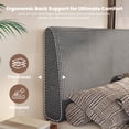 thumbnail image 4 of JONPONY Simple Upholstered Headboard for Queen Size Bed, Height Adjustable and Ergonomic Headboard,Easy Assemble, Sturdy and Durable,Grey, 4 of 11
