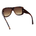 thumbnail image 7 of Womens Oversized Shield Cropped Side Flat Top Plastic Diva Fashion Sunglasses Tortoise - Brown, 7 of 7
