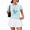 Blue, variant on Women's Funny Dumpster Graphic Crewneck Crop Top Short Sleeve Animal Print T-Shirt Summer Fitted Casual Tee