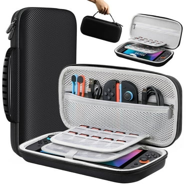 Lmcpa Switch 2 Case for Nintendo Switch 2 (2025) – Switch 2 Carrying Case, Switch 2 Accessories, Shockproof, Spacious Storage, 20 Game Card Slots, Non-Slip Handle, Black