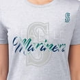 thumbnail image 3 of Women's G-III 4Her by Carl Banks  Heather Gray Seattle Mariners Super-Slim Fit Lightweight Shadow Logo Graphic T-Shirt, 3 of 3
