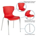 thumbnail image 6 of Flash Furniture 4 Pack Lowell Contemporary Design Red Plastic Stack Chair, 6 of 13