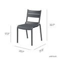 thumbnail image 3 of Lagoon Naples B Stackable Side Chair Dark Grey, 2 Pcs, 3 of 6