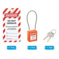 thumbnail image 3 of Uxcell Lockout Tagout Locks with Key, Loto Locks Safety Padlock Keyed Different with Lockout Tag Style 2, Orange, 3 of 6
