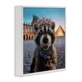 thumbnail image 2 of Stupell Industries Eclectic Louvre Loot Raccoon White Framed Giclee Art, 24 x 24, by Lucia Heffernan, 2 of 8