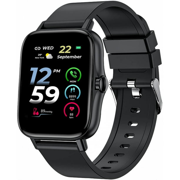 Smart Watch 2022(Call Receive/Dial), 1.70 in HD Full Touch Screen  Smartwatch Fitness Tracker with Call/Text/Heart Rate (Black)