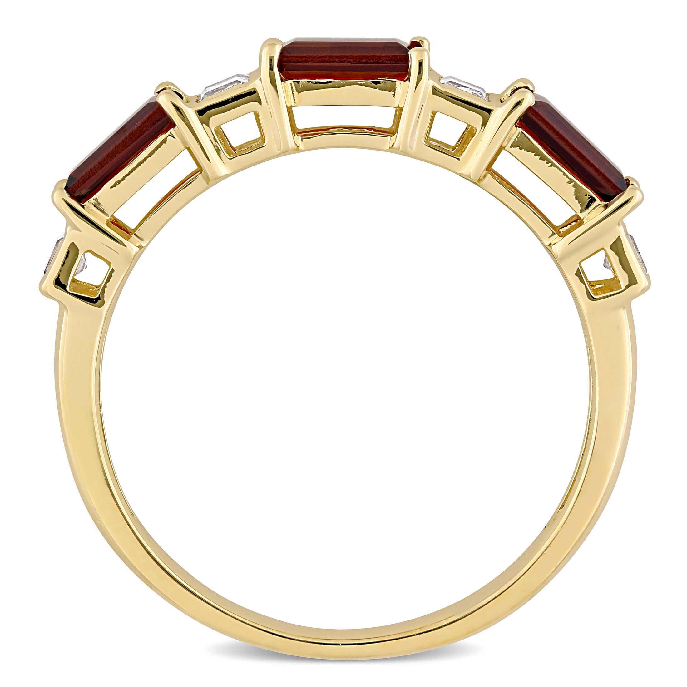 Everly Women's Garnet and Topaz 10k Yellow Gold Ring