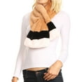 thumbnail image 3 of Sakkas Colette Faux Mink Warm Winter Soft Luxurious KeyHole Scarf - 1784-camel - One Size Regular, 3 of 5