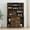 Brown, variant on WALYWIK 70'' Tall Farmhouse Coffee Bar Cabinet, Kitchen Hutch Storage with Sliding Barn Door, Kitchen Buffet with Wine Rack, Glass Holder, Wine Bar Cabinet for Dining Room, Living Room, Gray
