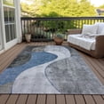 thumbnail image 5 of Addison Rugs Chantille Indoor/Outdoor Transitional Art Deco Blue Washable Rectangle Rug, 10' x 14', 5 of 5