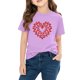 thumbnail image 4 of Blusas y camisas de manga corta con cuello redondo para niños y niñas, camisetas gráficas de manga corta, blusas con estampados bonitos para la temporada escolar., 4 of 9