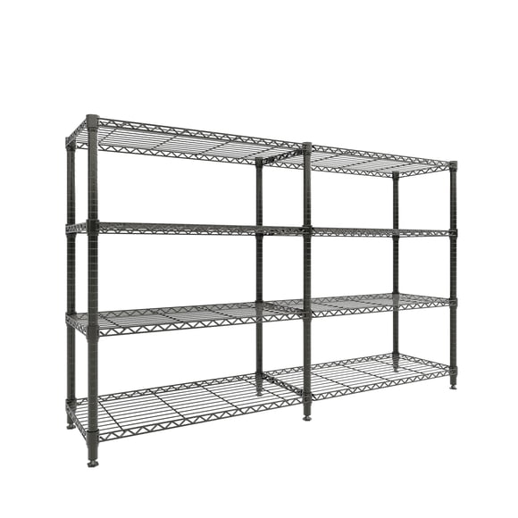 Heavy Duty Metal Wire Shelving Unit – Commercial Food Service Storage Rack – Adjustable 4-Tier & 5-Tier Organization – 1060 lbs Capacity – For Kitchen, Pantry, Garage, Warehouse