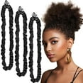 thumbnail image 2 of Luxurious Satins Hair Scrunchies 3 Pack Adjustable Size Silk Hairbands for Curly and Straight Hair No Slip Grips, 2 of 12