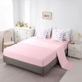 thumbnail image 5 of spefrowx Cute Princess Bow Queen Bedding, Multicolor Ribbon Star Dots Bedding Comforter Set Queen, Pink Reversible, 7-Piece, 5 of 6