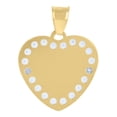 thumbnail image 5 of Auriga Fine Jewelry 10K Tri-Color Gold CZ Te Amo Heart Charm Pendant for Women, 5 of 5