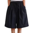 thumbnail image 2 of uublik Shorts Women with Pockets Super Soft Casual Shorts Black, 2 of 5