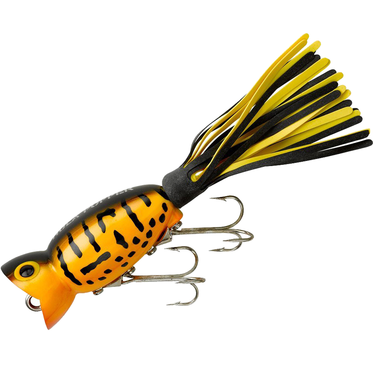 Arbogast Hula Popper 1/4 oz Fishing Lure Yellow Coach
