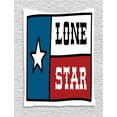 thumbnail image 1 of Texas Star Tapestry, Lone Star Flag United States of America Themed Patriotic Design, Wall Hanging for Bedroom Living Room Dorm Decor, 60W X 80L Inches, Cobalt Blue Ruby White, by Ambesonne, 1 of 2
