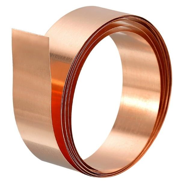 Uxcell Copper Thin Foil Roll Sheet, 0.3x15x1000mm Pure Copper Foil