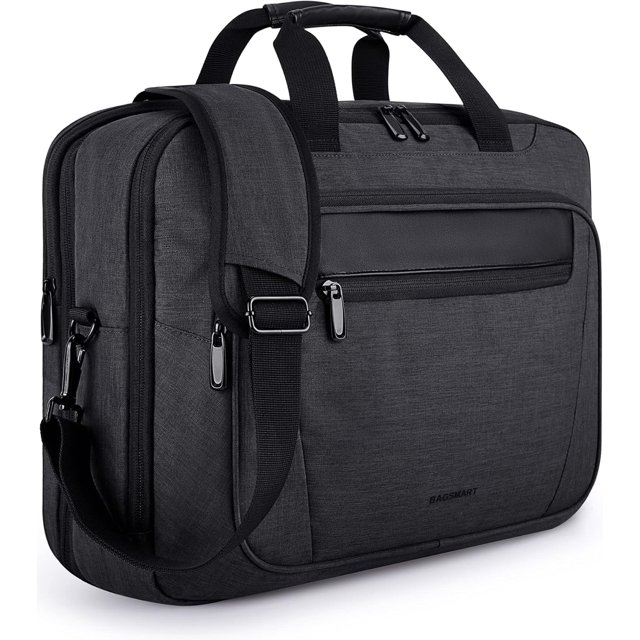 Bolso para portátil de 17,3 pulgadas, expandible, para hombre y mujer, maletín para portátil, bandolera, bolso de trabajo.