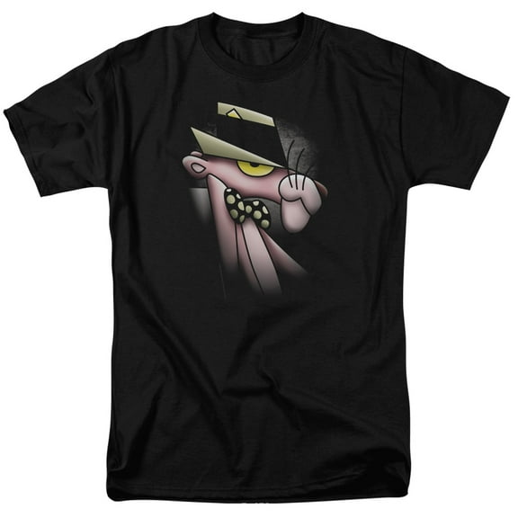 Pink Pantherooth Panther Adult 18/1 T-Shirt Black