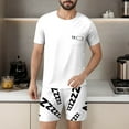 thumbnail image 5 of GERsome Mens Pajama Sets 2 Piece Short Sleeve Crewneck Tops and Shorts Lounge Sets Summer Soft Lightweight Nightwear M-3XL, 5 of 6