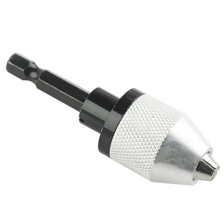 

YIDEDE 1pc Drill Chuck Adapter Converter Quick Change 0.3-8mm Keyless 1/4 Inch White/Black/Silver 0.6-8mm For Drilling Hex Shank