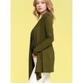 thumbnail image 4 of Made by Johnny Women's Draped Open Front Cardigan XL OLIVE, 4 of 6