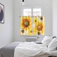 thumbnail image 3 of Sunflower Kitchen Curtains Window Panels, Yellow Floral Elegant Flowers Pastoral Insulated Window Treatment Curtain, Grommet Curtains for Bedroom/Living Room/Bathroom, 2 Piece 52"Wx72"L, 3 of 8