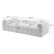 FFZ 102.7 inch Oversized Marshmallow Cloud Sofa, White