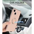 thumbnail image 5 of case for iPhone 13 Mini Case with Ring Holder Magnetic Kickstand Soft TPU Non-Slip Matte Back Cover Microfiber Lining Anti-Scratch Shockproof Full-Body Protective Case for iPhone 13 Mini(Pink), 5 of 14