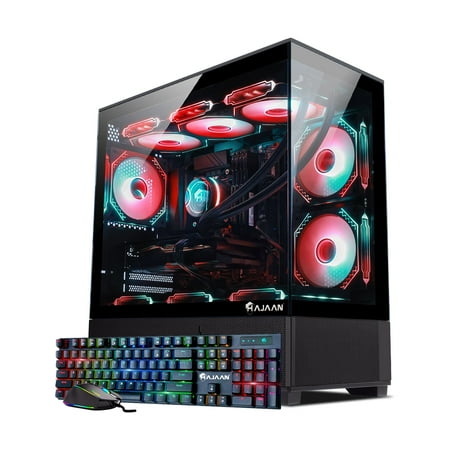 HAJAAN Gaming PC Desktop - AMD Ryzen 7 7700X Processor up to 5.4GHz - GeForce RTX 4060 8GB GDDR6, 64GB DDR5 6000MHz, 2TB NVMe SSD, WiFi Ready & Windows 11 Pro
