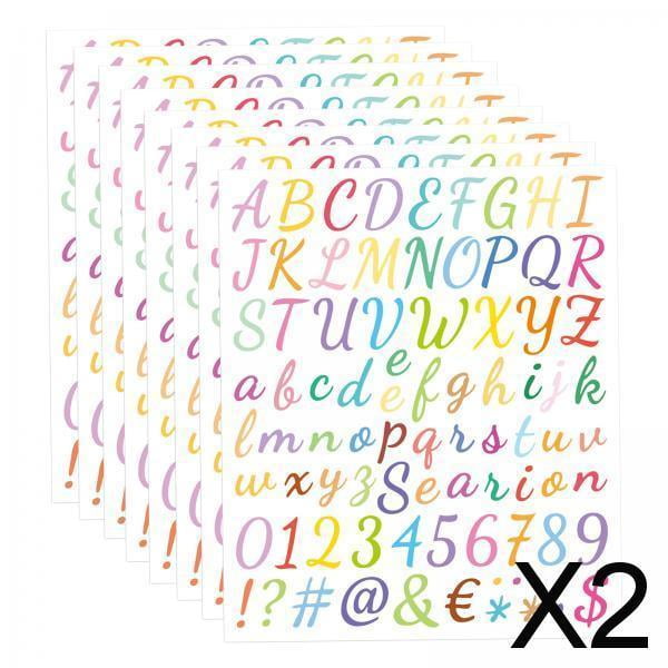 Pegatinas de Letras Soledad para Niños Alfabeto 2 Piezas 12,8 cm x 17,2 cm