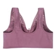thumbnail image 6 of Women Front Closure Bra Lace Front Zippered Underwear Sexy V Lace Bralette Front Zipper Wireless Everyday Bra Plus Size Vest for Women, 6 of 8