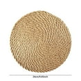 thumbnail image 3 of Jute Placemats- Round Woven Natural Fiber Place Mats for Dining Table, Heat Resistant & Non- Farmhouse Decor, Braided Rattan Style Mats for Hot Dishes Bowls & Plates, 3 of 4
