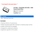 thumbnail image 2 of Air Filter - Compatible with 2006 - 2008 Suzuki Grand Vitara 2007, 2 of 2