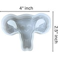 thumbnail image 3 of Smiley Uterus Car Freshie Silicone Mold  4 x 2.5 x 0.08 inches for Scented Aroma Beads Car Candle, Soap Oven Safe to 450 F Bake Heat Resistant Female Girl Power Woman Feminist Reproductive Rights, 3 of 5
