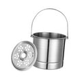 thumbnail image 1 of Cubo de hielo de acero inoxidable con asa, cubo de cerveza portátil, recipiente metálico para bebidas, barril de vino helado para barbacoa, picnic, Plata, 1 of 8